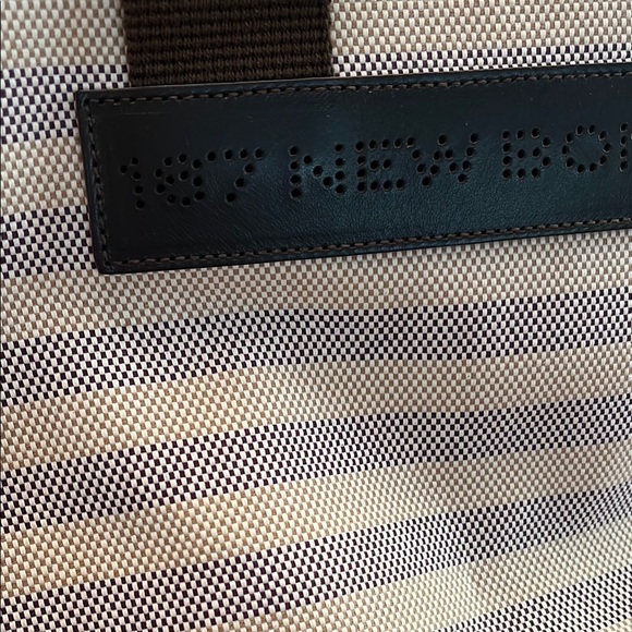 Asprey Brown and Cream Striped Tote -like new! - Picture 9 of 12
